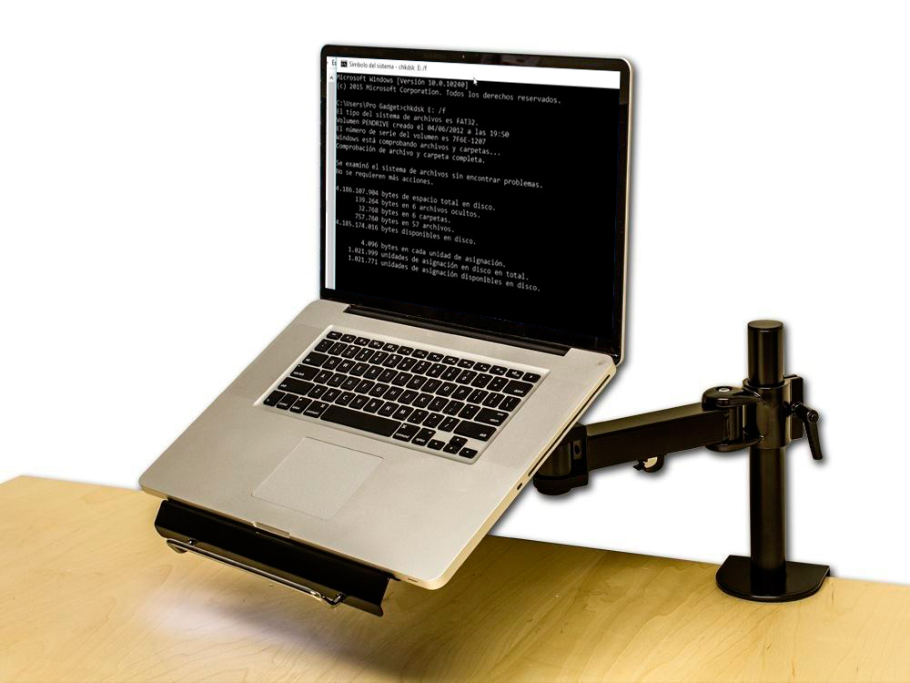 Soporte de brazo para computador portatil en escritorio Soporte de brazo para computador portatil en escritorio